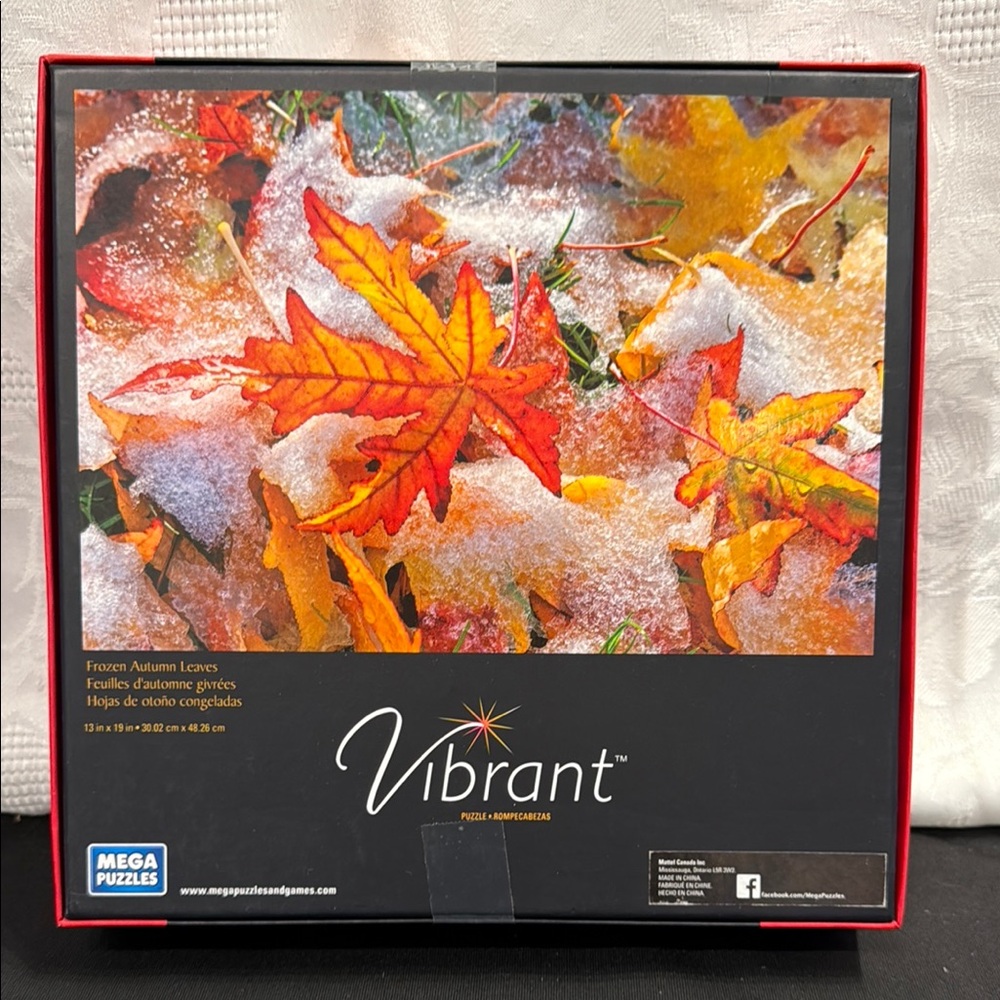 Fall Autumn puzzle Vibrant Mega Puzzles Frozen Autumn Leaves 500 pc SALE🔴3/$25! - Picture 2 of 4